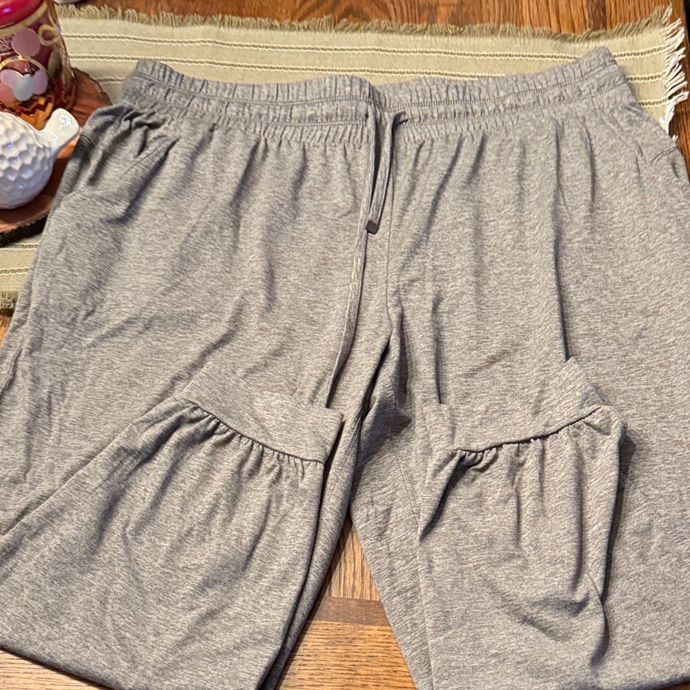 zuda womens Light Gray Athletic Drawstring Shorts